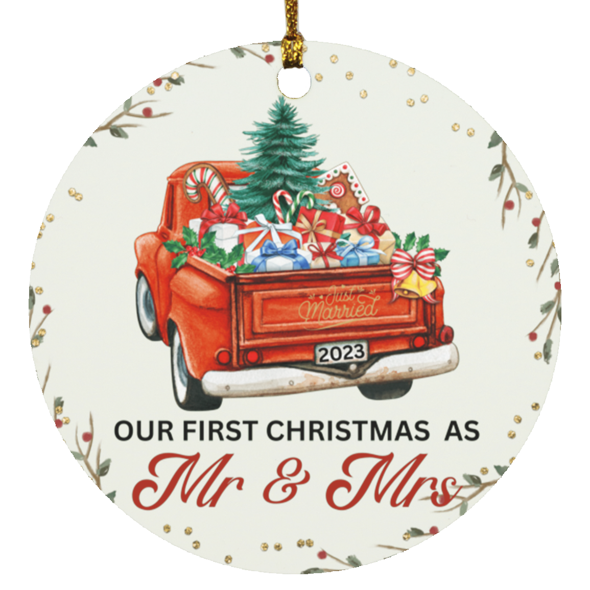 Circle Ornament | First Chrismast | Mr. & Mrs.