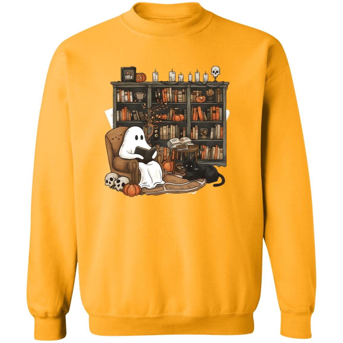 Ghost Library Crewneck Pullover Sweatshirt