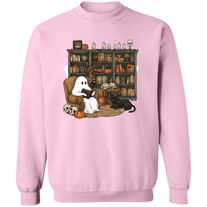 Ghost Library Crewneck Pullover Sweatshirt