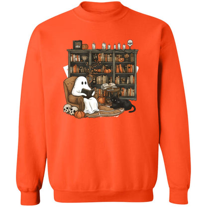 Ghost Library Crewneck Pullover Sweatshirt