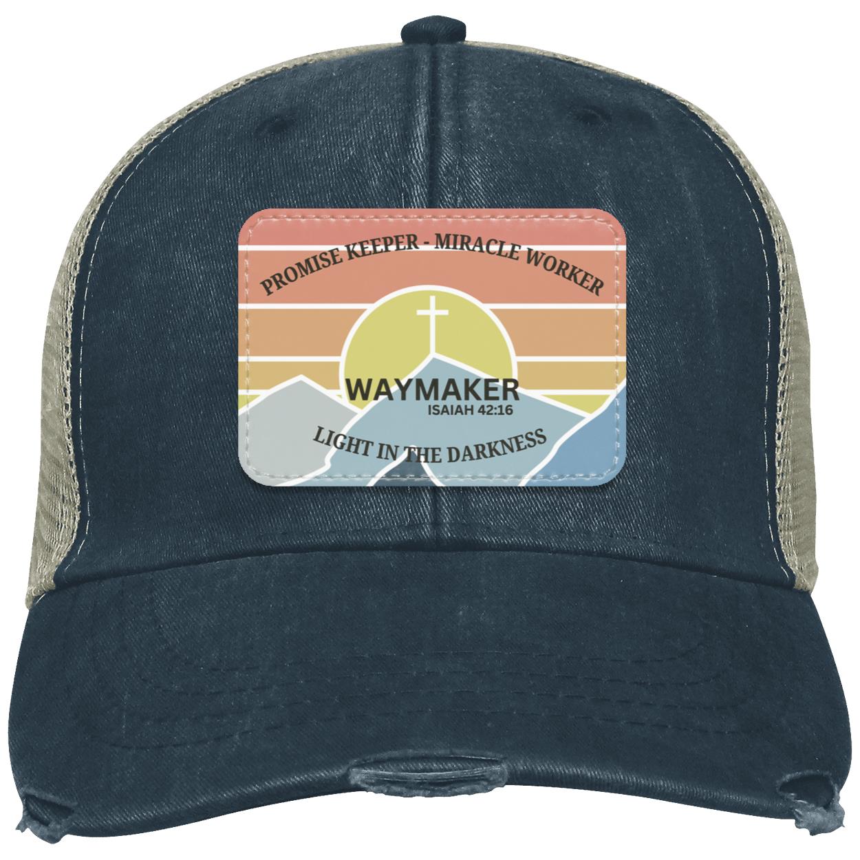 WAYMAKER - Distressed Cap with Rectangle Patch