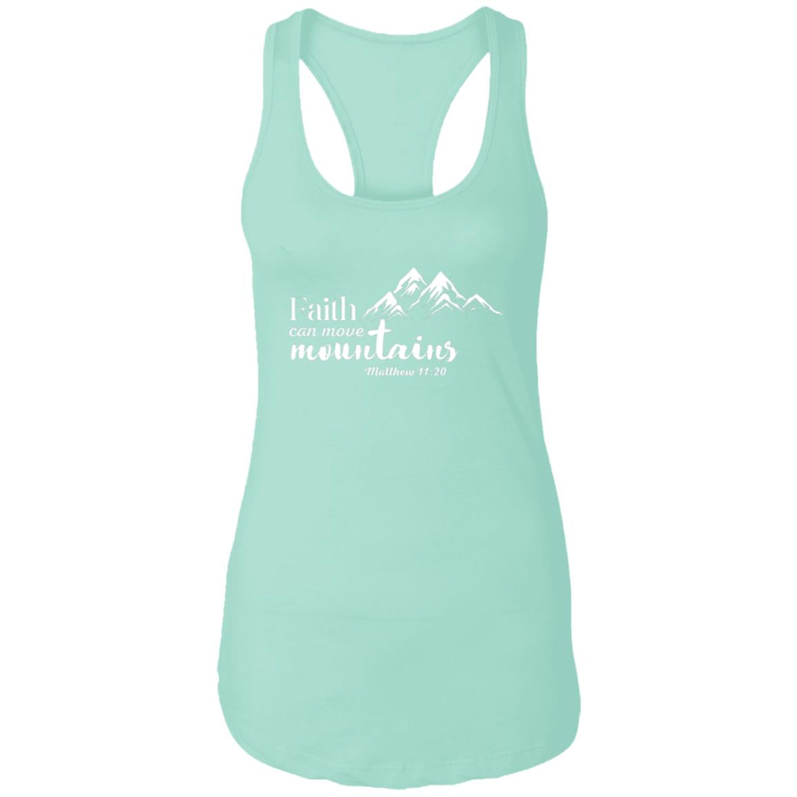 Matthew 11:20 Ladies Ideal Racerback Tank - White Print