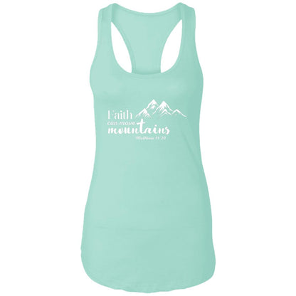 Matthew 11:20 Ladies Ideal Racerback Tank - White Print