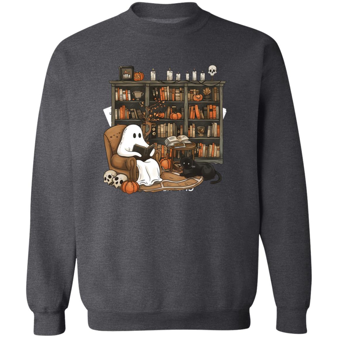 Ghost Library Crewneck Pullover Sweatshirt