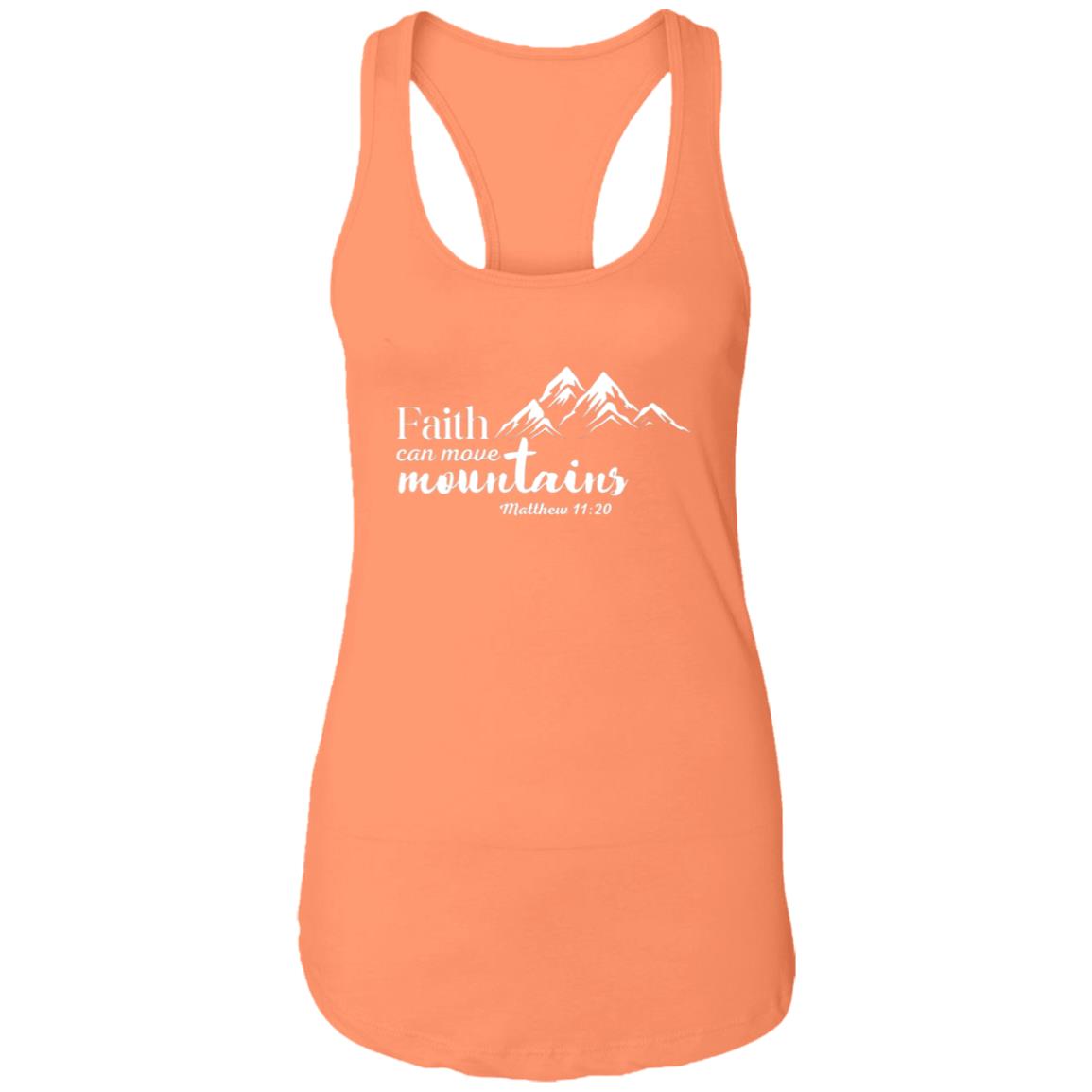 Matthew 11:20 Ladies Ideal Racerback Tank - White Print