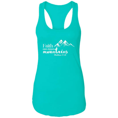 Matthew 11:20 Ladies Ideal Racerback Tank - White Print