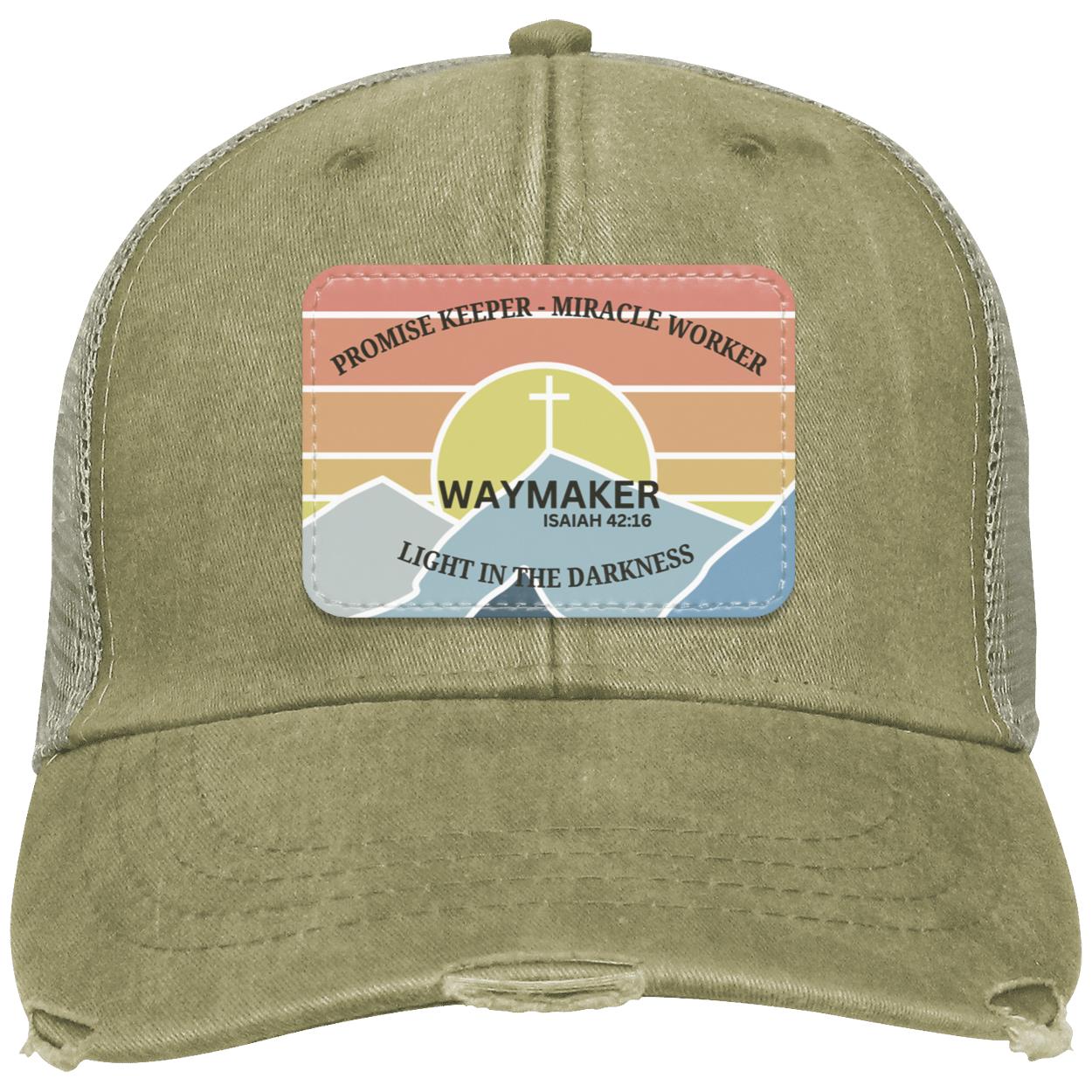 WAYMAKER - Distressed Cap with Rectangle Patch