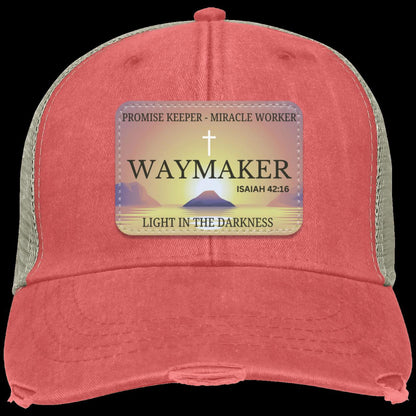 Isaiah 42:16 Waymaker Distressed Cap with Rectangle Patch