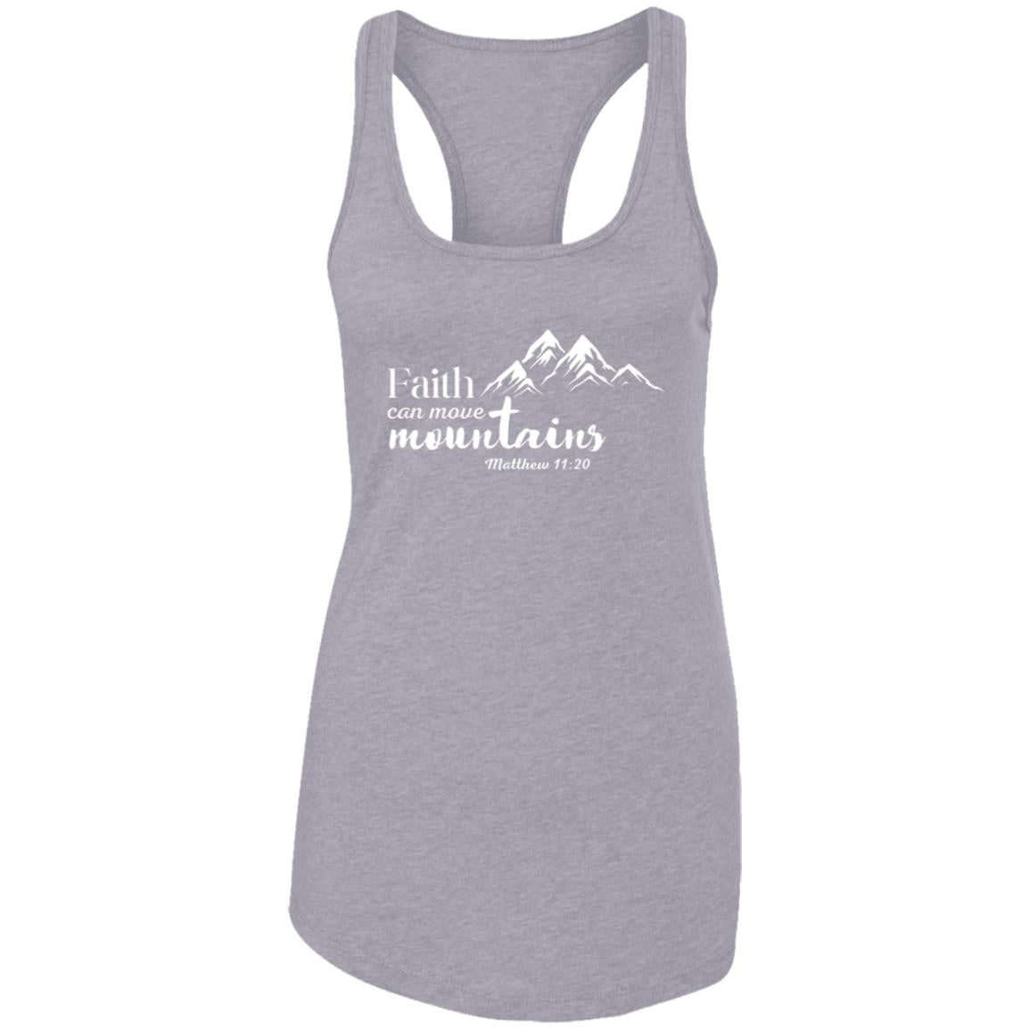 Matthew 11:20 Ladies Ideal Racerback Tank - White Print