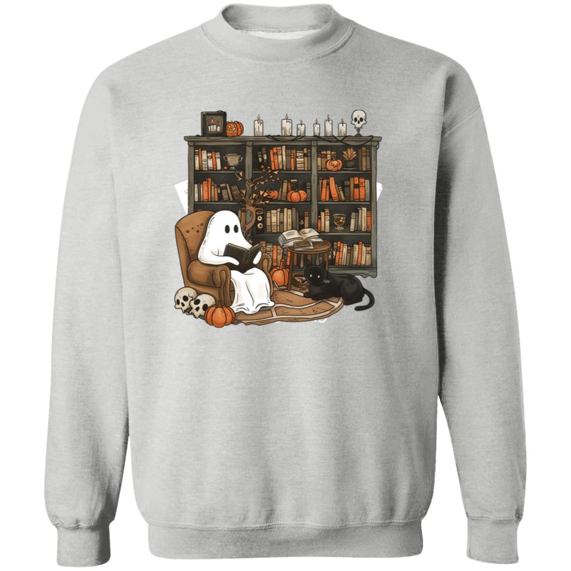 Ghost Library Crewneck Pullover Sweatshirt