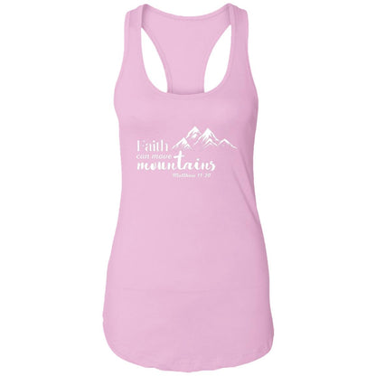 Matthew 11:20 Ladies Ideal Racerback Tank - White Print