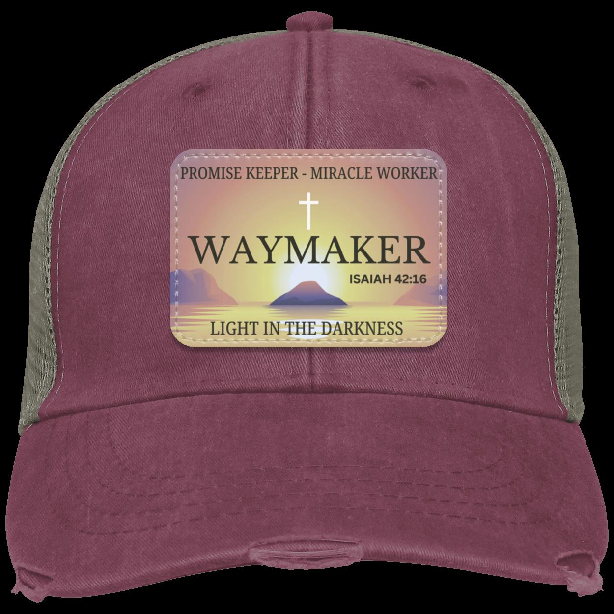 Isaiah 42:16 Waymaker Distressed Cap with Rectangle Patch