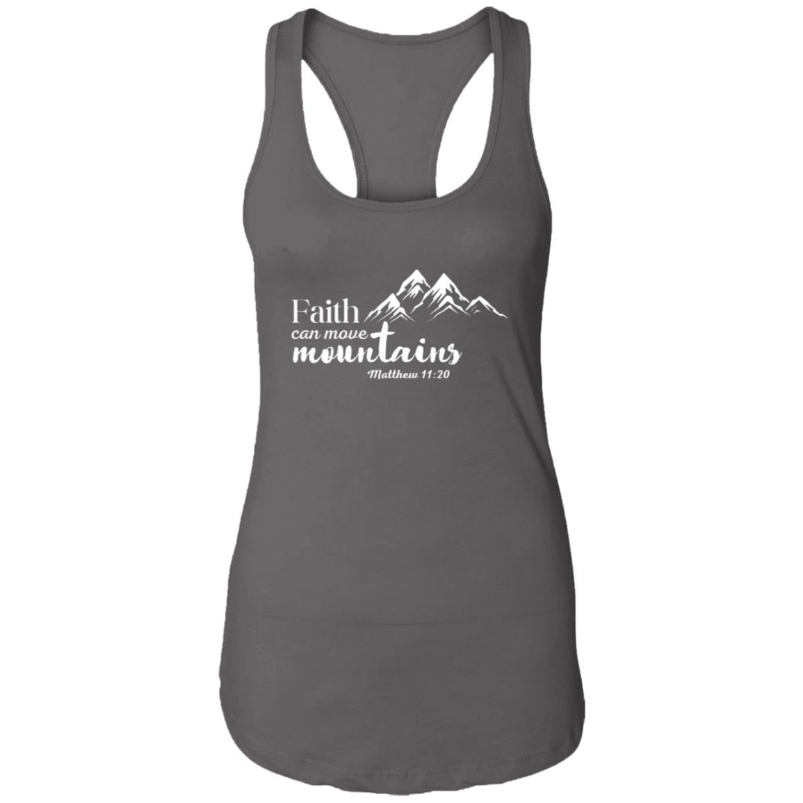 Matthew 11:20 Ladies Ideal Racerback Tank - White Print