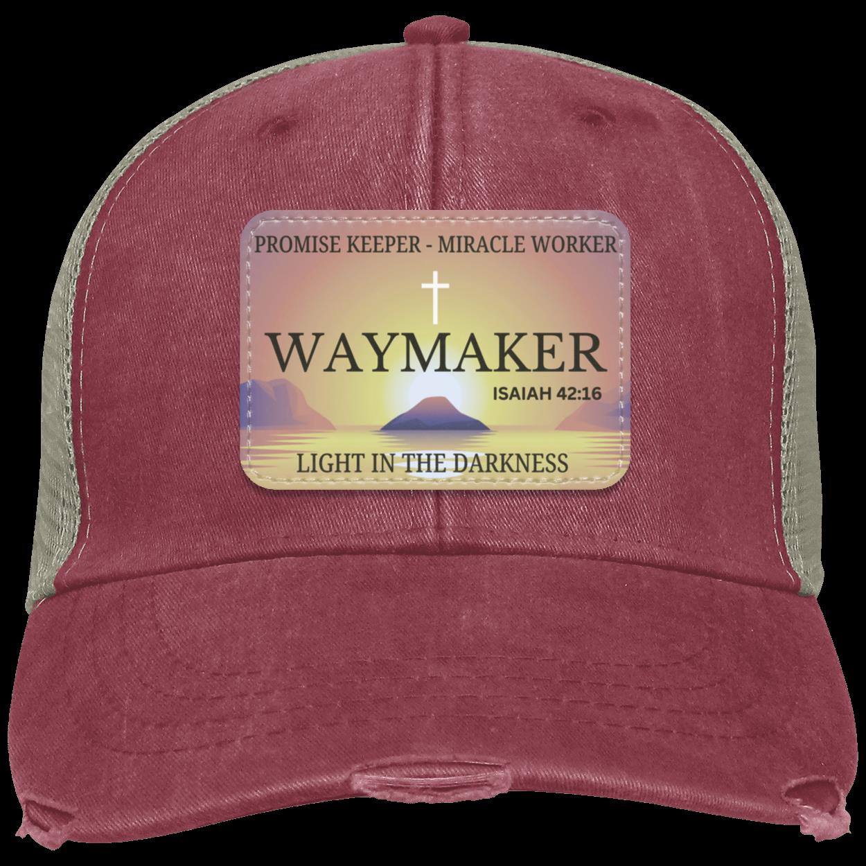 Isaiah 42:16 Waymaker Distressed Cap with Rectangle Patch