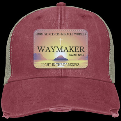 Isaiah 42:16 Waymaker Distressed Cap with Rectangle Patch