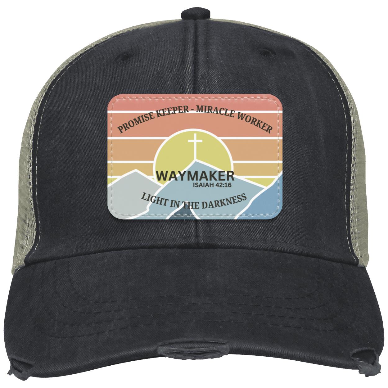 WAYMAKER - Distressed Cap with Rectangle Patch