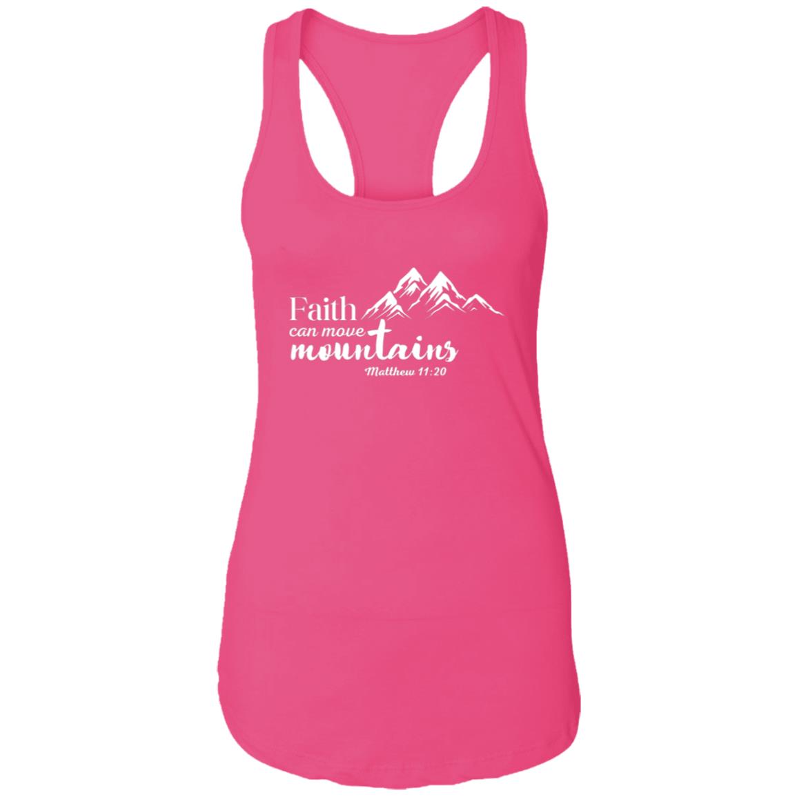 Matthew 11:20 Ladies Ideal Racerback Tank - White Print