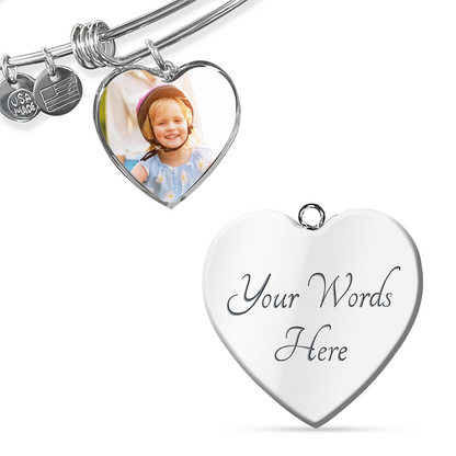 Personalized Photo Heart Bracelet