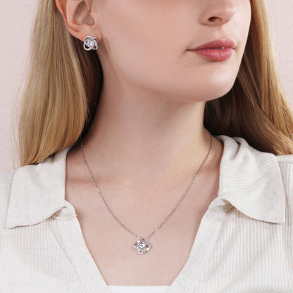 Love Knot Earing & Necklace Set