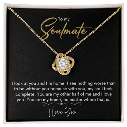 Love Knot Necklace, To My Soulmate | I Love You