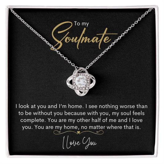 Love Knot Necklace, To My Soulmate | I Love You