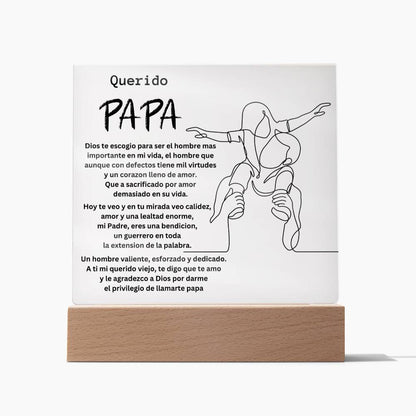 Querido Pa Pa -  Mandrakesgroup™  Square Acrylic Plaque