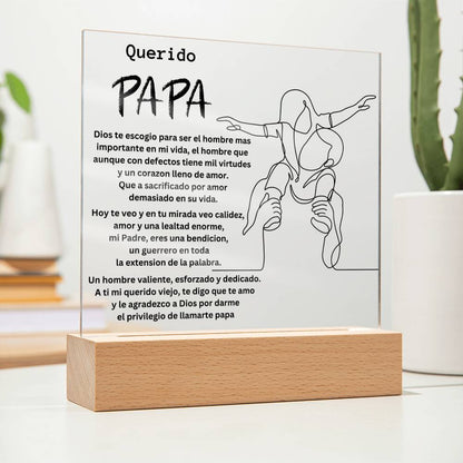 Querido Pa Pa -  Mandrakesgroup™  Square Acrylic Plaque