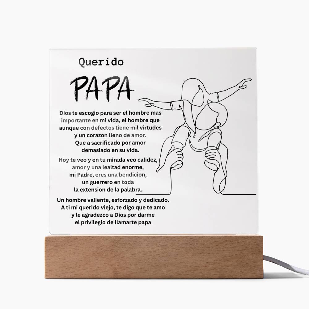 Querido Pa Pa -  Mandrakesgroup™  Square Acrylic Plaque