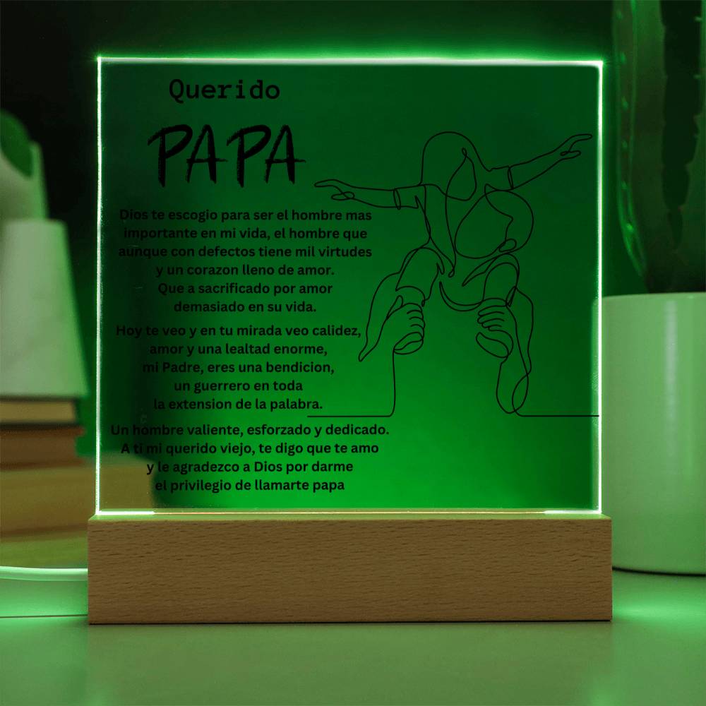 Querido Pa Pa -  Mandrakesgroup™  Square Acrylic Plaque