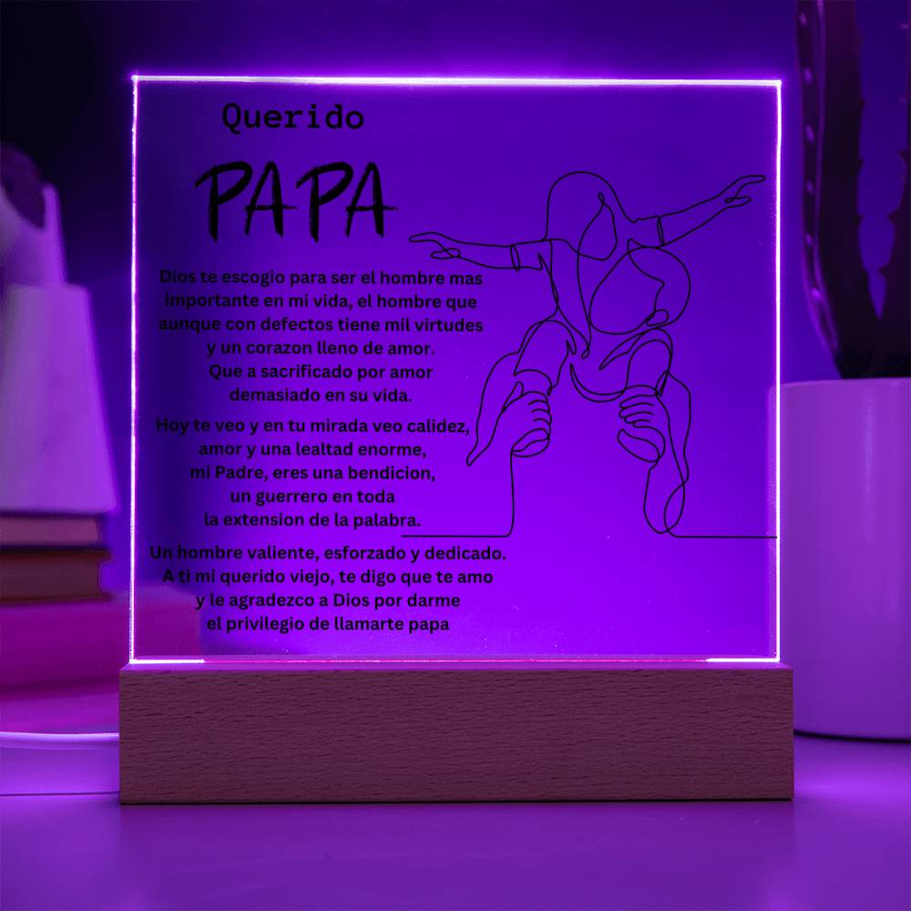 Querido Pa Pa -  Mandrakesgroup™  Square Acrylic Plaque