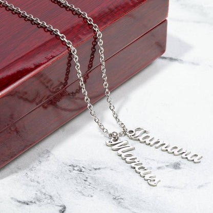 Vertical Multi Name Necklace | For Mom