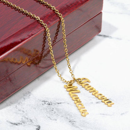 Vertical Multi Name Necklace | For Mom