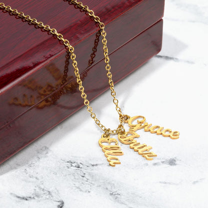 Vertical Multi Name Necklace | For Mom