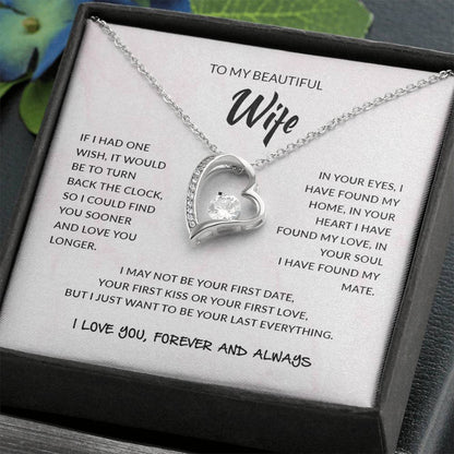 Forever Love Necklace, To My Beautiful Wife | I Love You, Forever & Always