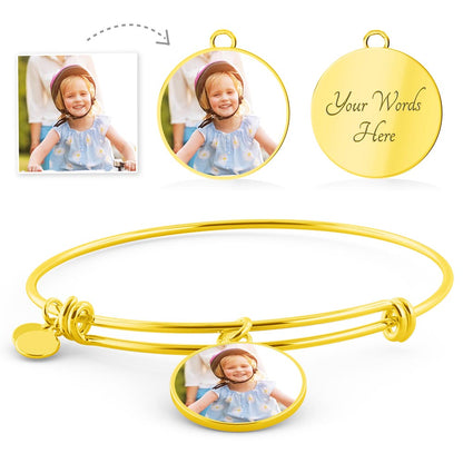 Personalized Photo Circle Bracelet, Gift for Women, Mother's Day Gift, Birthday Gift