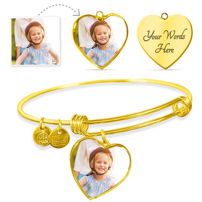 Personalized Photo Heart Bracelet