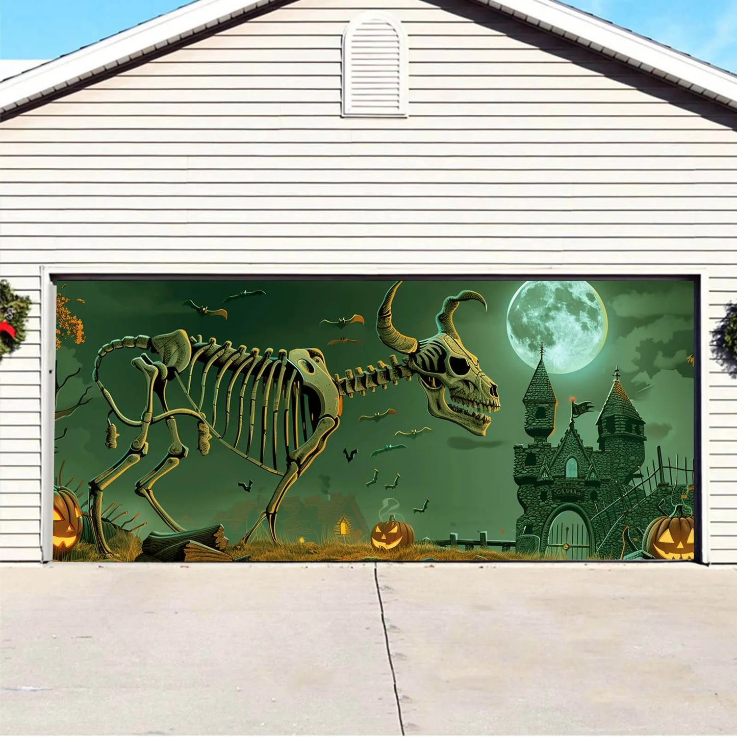 Spooky Steer Garage Cover