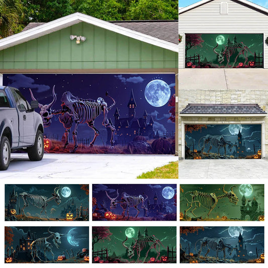 Spooky Steer Garage Cover