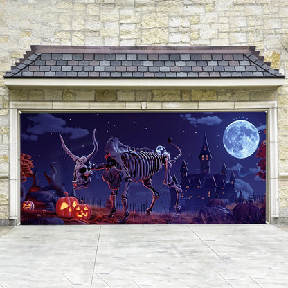 Spooky Steer Garage Cover