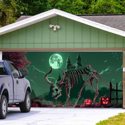 Spooky Steer Garage Cover