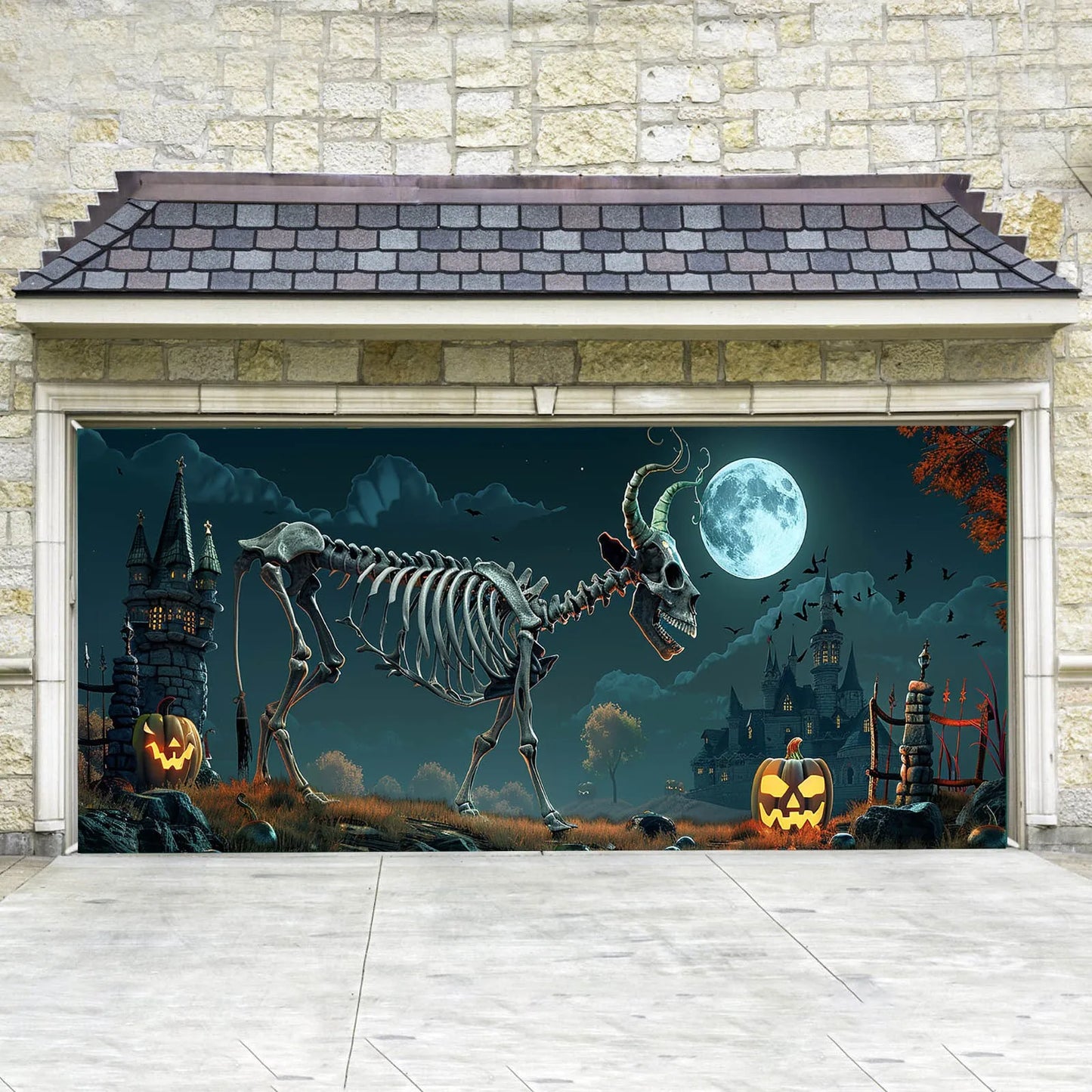 Spooky Steer Garage Cover